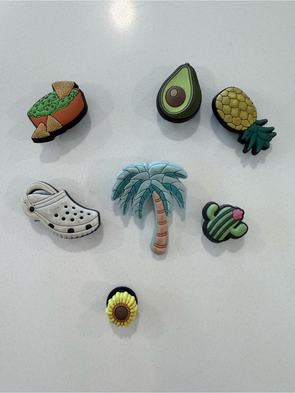 CROCS Kids Avocado and Tropical Charm Pack - Green, Yellow, Teal